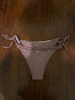 Rat Boi Red and White Gingham Ruffle Triangle Bottom Size Medium